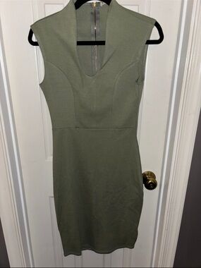 Sleeveless Olive Green Contemporary Women's Dress